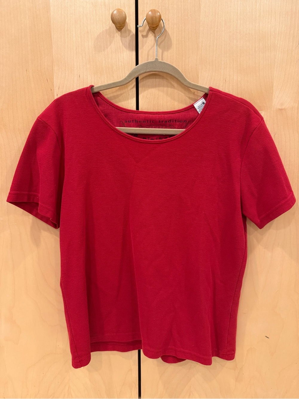 Classic Red Women's Short Sleeve Top